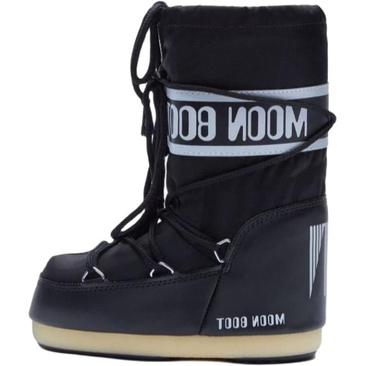 Сапоги moon boot comfort с круглым носком износостойкие детские сапоги детские черные