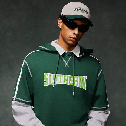 Champion x harry potter гарри поттер совместные модели fw25 пуловер с капюшоном удобный ретро классический простой универсальный мода мягкий толстовка американская версия те же модели мужчины и женщины