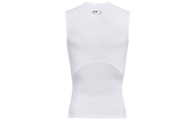 Under armour heatgear casual sports breathable sleeveless fitness crossover tight quick dry vest men's white