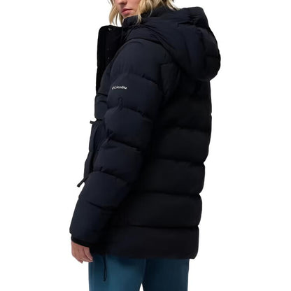 Columbia columbia fw25 водоотталкивающий 650 пушистый утиный пух средней длины теплый ветрозащитный дышащий открытый пуховик женский